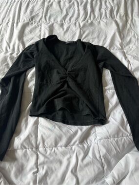 Brandy Melville Black Long-Sleeve Top